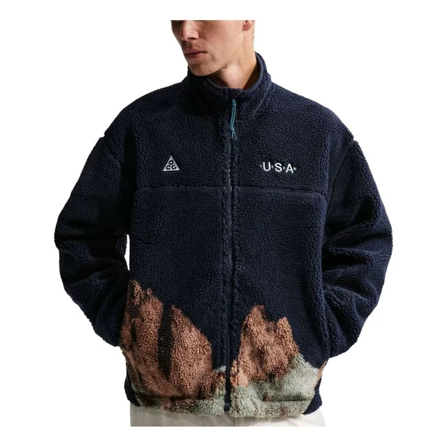 Nike ACG Team USA 2026 Therma-FIT ADV full-zip fleece jacket in blue HQ5493-451