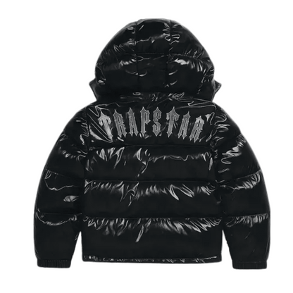 Trapstar Irongate Hooded Puffer Jacket – Shiny Black | Luxem Swiss