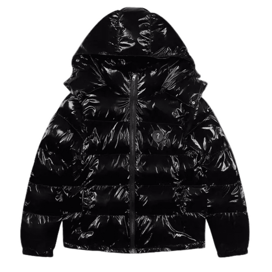 Trapstar Irongate Hooded Puffer Jacket – Shiny Black | Luxem Swiss