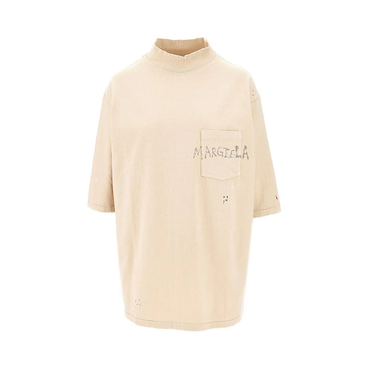 MAISON MARGIELA Koszulka z nadrukiem logo w stylu „distressed”