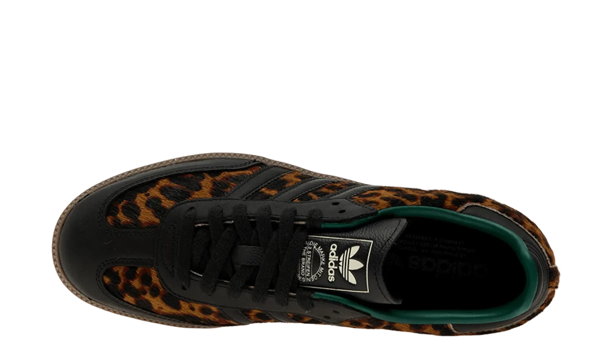 adidas Samba OG Black Green Leopard Women's angle view