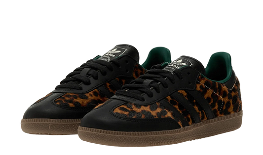 adidas Samba OG Black Green Leopard Women's side view