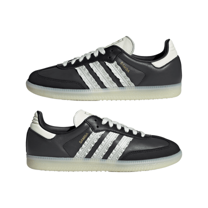 adidas Samba Ruffle Stripes Black Off White – angled view