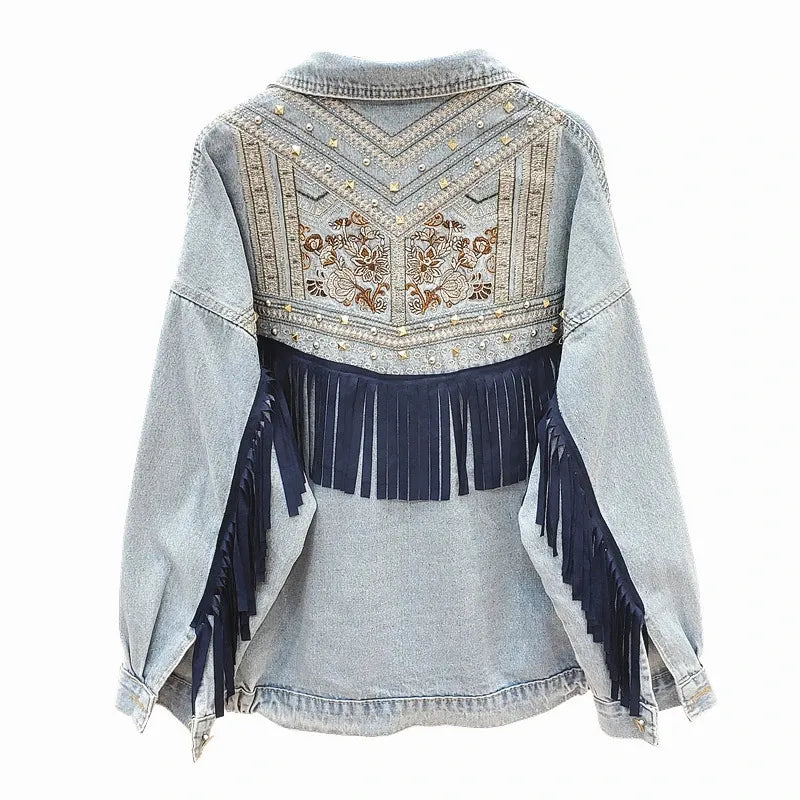 Kurtka dżinsowa Western Luxe – odważne połączenie stylu vintage i nowoczesności