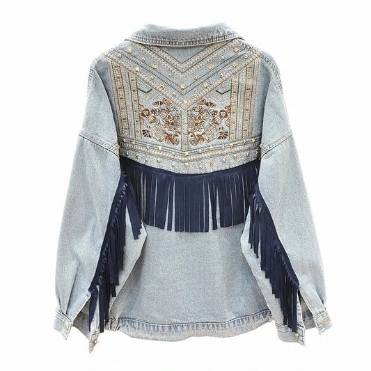 Kurtka dżinsowa Western Luxe – odważne połączenie stylu vintage i nowoczesności