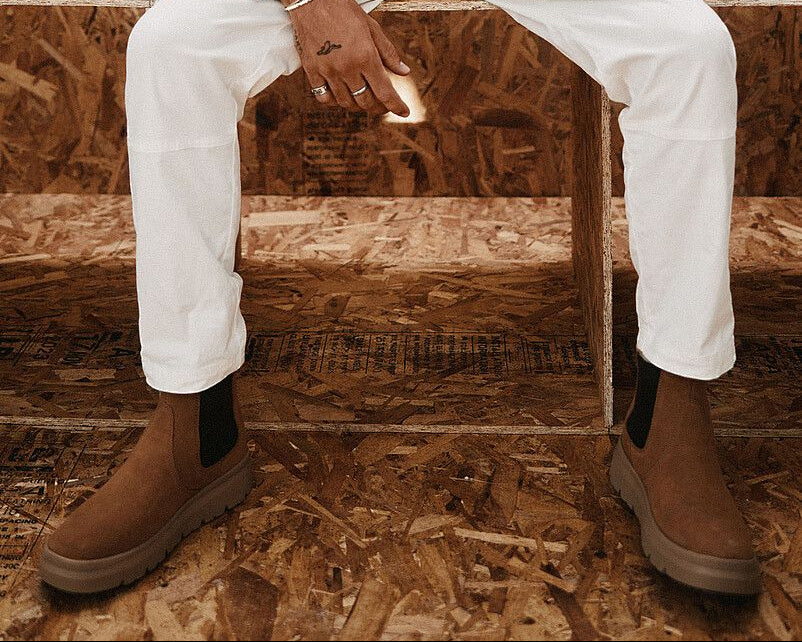 Buty UGG Burleigh Chelsea „Kasztanowy brąz” – wodoodporny zamsz | Luxem szwajcarski