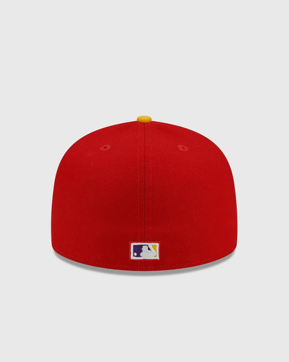 Czapka New Era 59FIFTY Los Angeles Angels 1989 All-Star Game Fitted Cap – edycja czerwono-fioletowo-żółta
