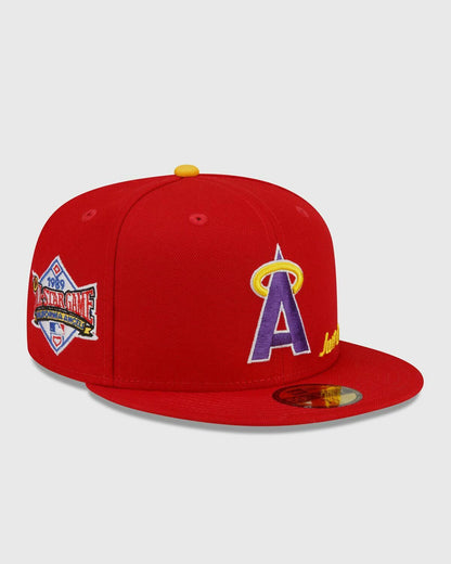 Czapka New Era 59FIFTY Los Angeles Angels 1989 All-Star Game Fitted Cap – edycja czerwono-fioletowo-żółta