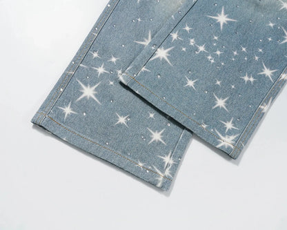 Jeansy Starlit Dream z szerokimi nogawkami