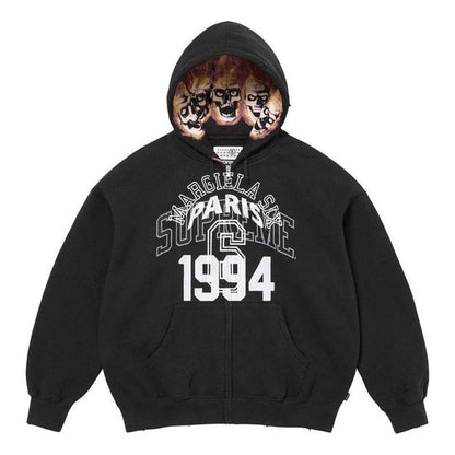 Supreme x MM6 Maison Margiela Bluza z kapturem zapinana na zamek „Czarno-biały”
