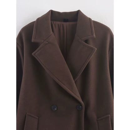 Classic Wool-Blend Long Coat – Autumn/Winter Elegant Edition