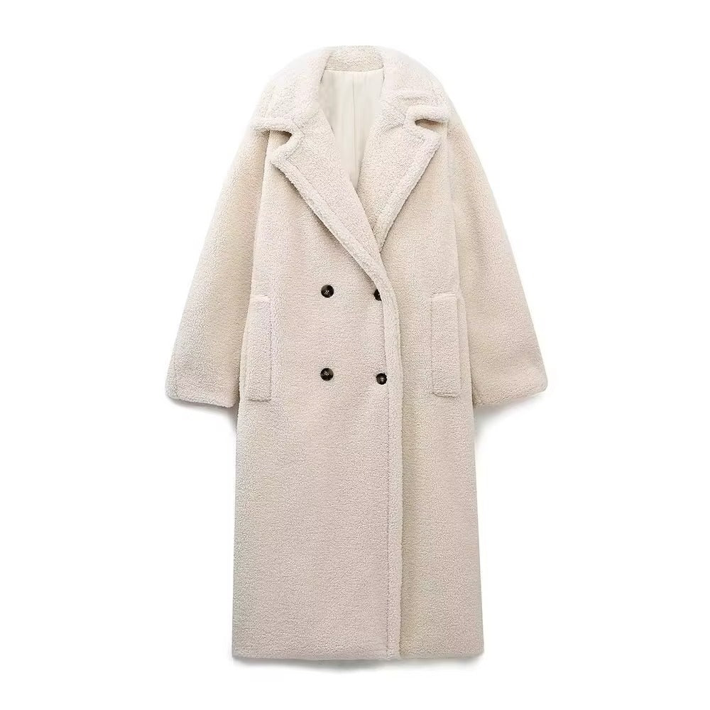 Alpaca-Blend Teddy Wool Long Coat – Winter Premium Edition