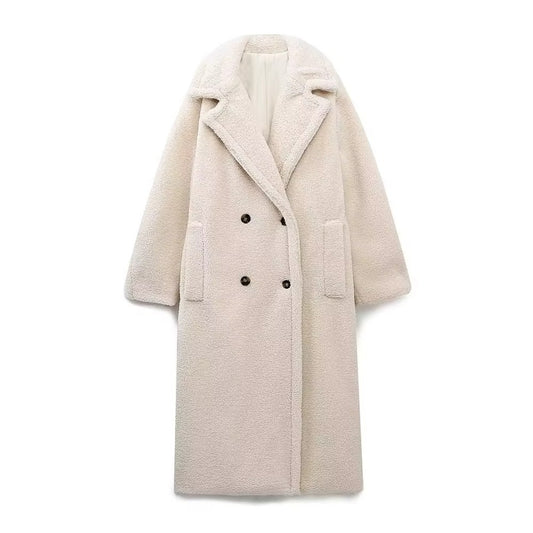 Alpaca-Blend Teddy Wool Long Coat – Winter Premium Edition