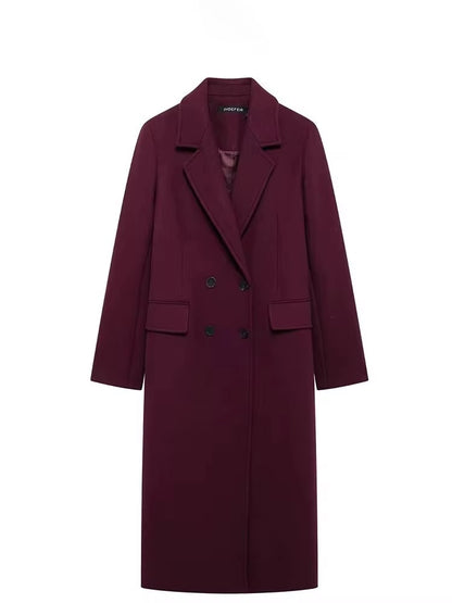 Elegant Long Wool-Blend Overcoat – Premium Winter Edition