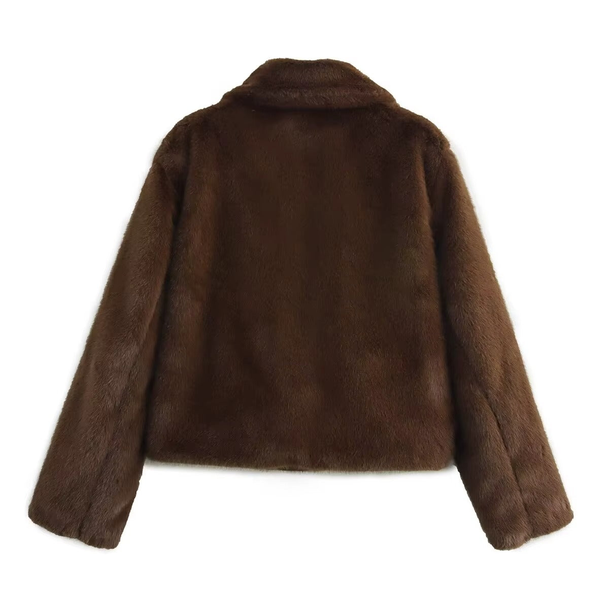 Soft Plush Lapel Jacket – Autumn/Winter Cozy Edition