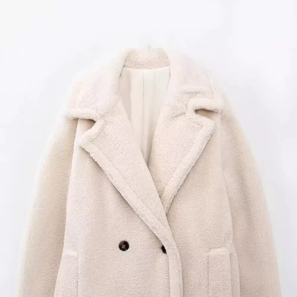 Alpaca-Blend Teddy Wool Long Coat – Winter Premium Edition