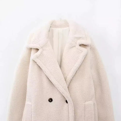 Alpaca-Blend Teddy Wool Long Coat – Winter Premium Edition
