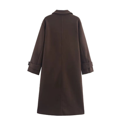 Classic Wool-Blend Long Coat – Autumn/Winter Elegant Edition