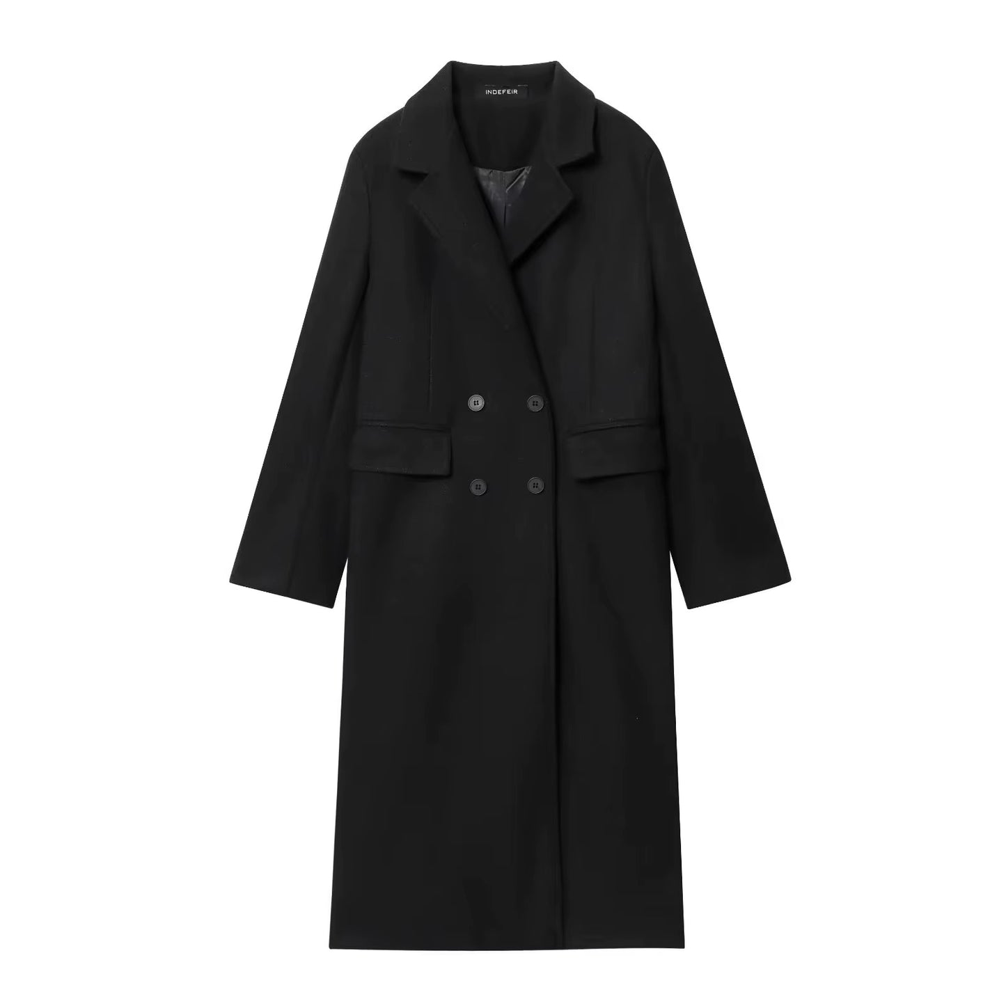 Elegant Long Wool-Blend Overcoat – Premium Winter Edition