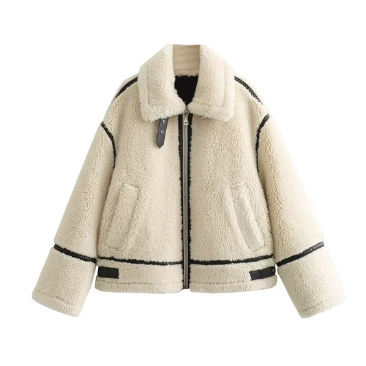 Faux-Shearling Motorcycle Jacket – Winter Warm Edition