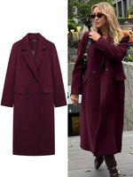 Elegant Long Wool-Blend Overcoat – Premium Winter Edition