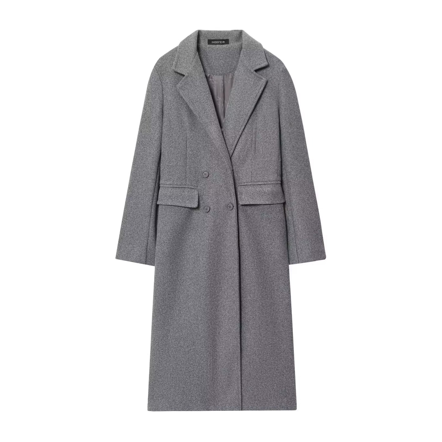 Elegant Long Wool-Blend Overcoat – Premium Winter Edition