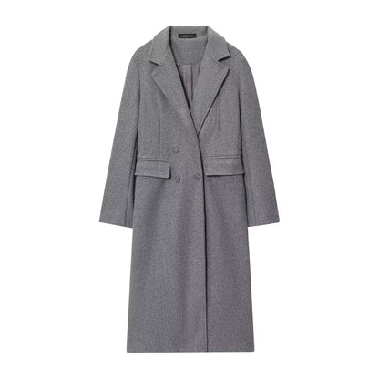Elegant Long Wool-Blend Overcoat – Premium Winter Edition