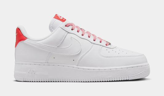 Nike Air Force 1 Low '07 White Pink Foam Metallic Silver Light Crimson Women's side view