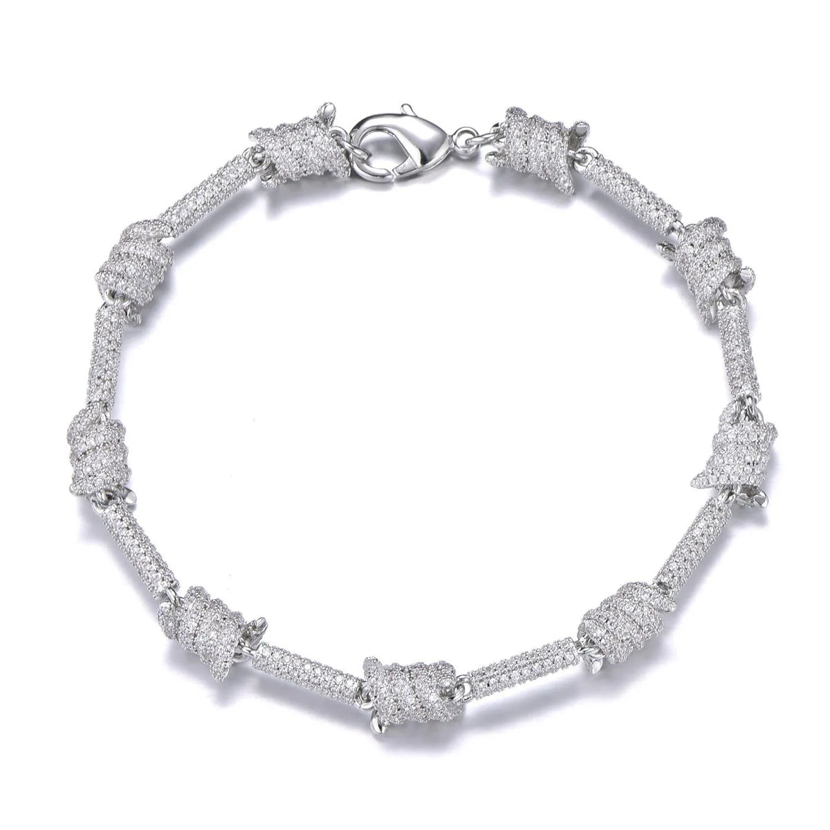 „Eternal Ice Knot™” – złota bransoletka z białego złota z efektem lodu image