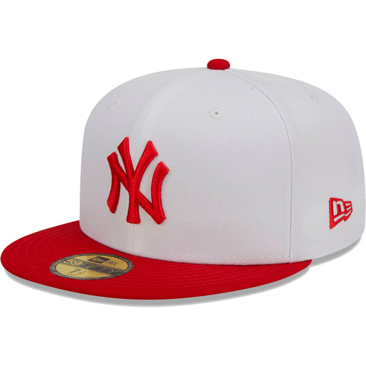 Czapka New York Yankees New Era 59FIFTY Fitted – biało-czerwona