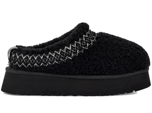 UGG Tazz "Heritage Braid – Black" Slippers – Luxury Warmth & Comfort | Luxem Swiss